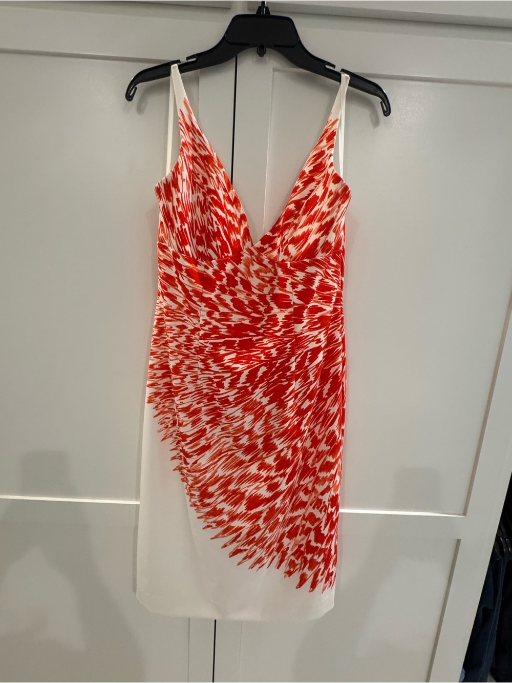 Milly sleeveless red splotched dress